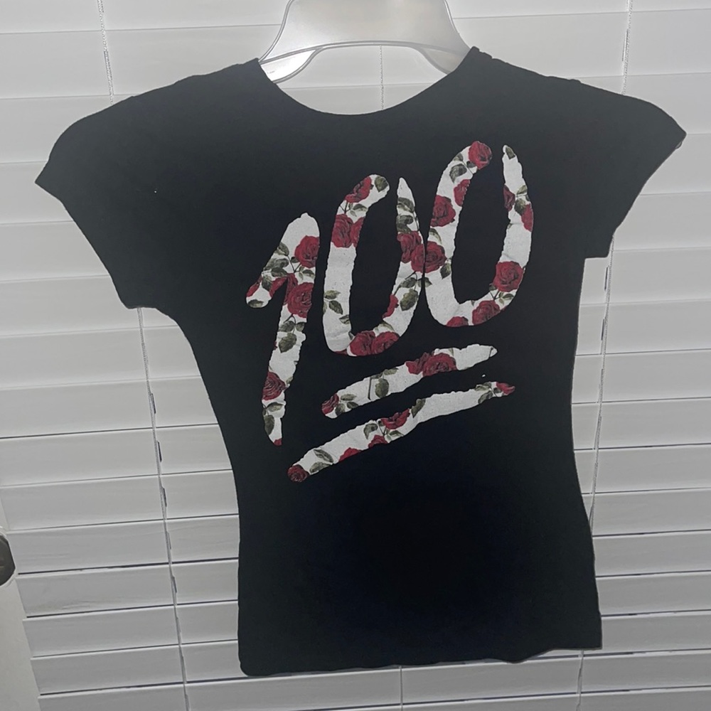 Black with roses